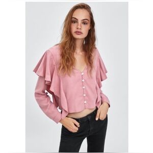 Zara pink blouse